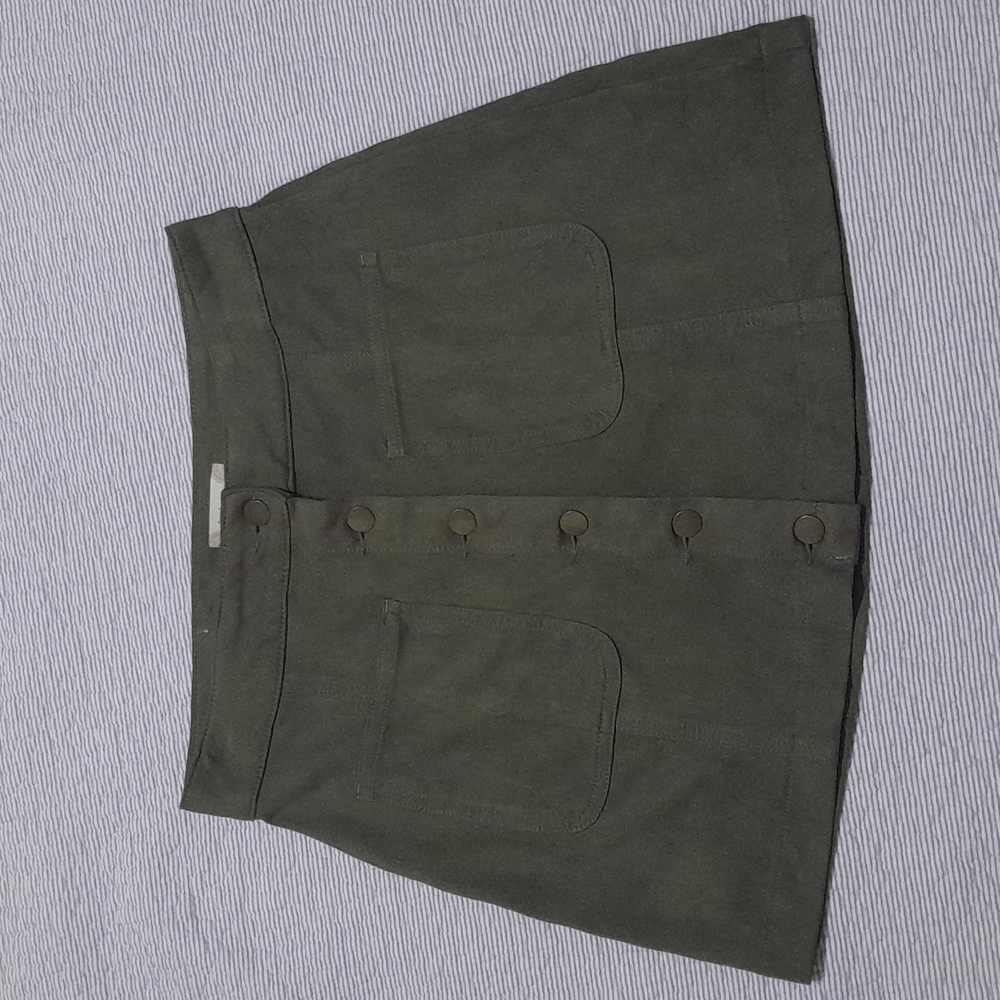 NWOT Altar'd State Faux Suede Green Skirt